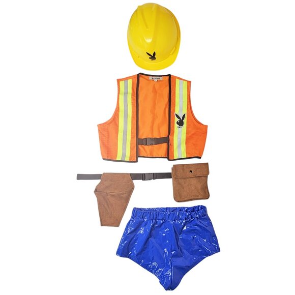 Playboy Construction Worker Costume Set Small - Picture 1 of 13
